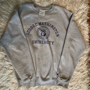 gray champion george washington university crewneck